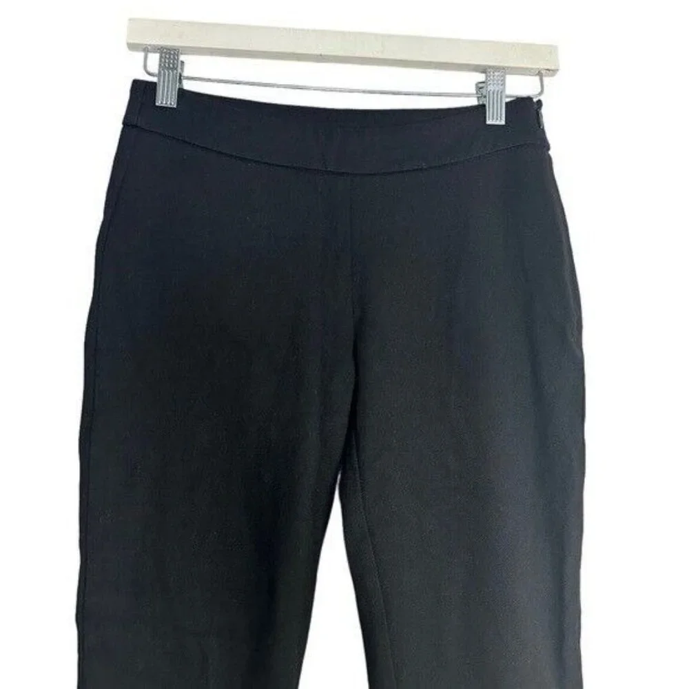 Cabi 3394 Kingston Cropped Black Trousers Pants Sz 2 Ponte Stretch Chelsea Chic - Picture 8 of 12